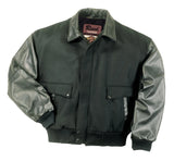 Leather Varsity Bomber Wool Leather Jacket Made in USA From Reed Leather