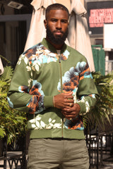 M4470 Beruni Varsity Jacket - Olive From Makobi Jeans USA