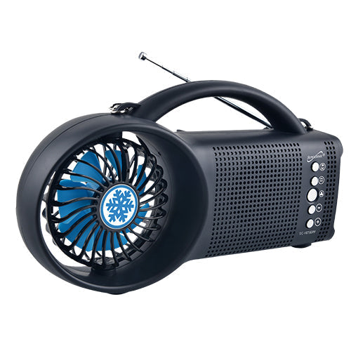 Supersonic Solar Power Bluetooth Speaker with FM Radio, LED Torch Light & Fan (SC-1073ERF) from Jupiter Gear Home