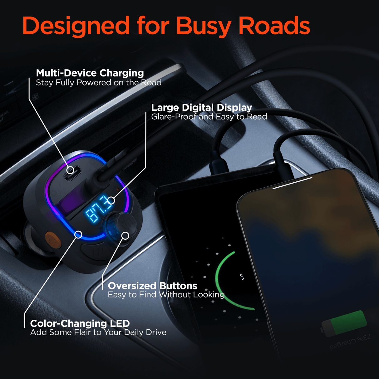HyperGear IntelliCast Road FM Transmitter Car Charger from Jupiter Gear Home