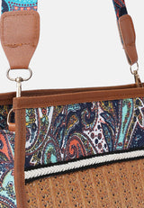 Multi Straw Painted Handbag from London Rag International
