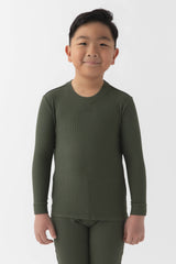 Children's Bamboo Waffle Knit Base Layer Long Sleeve from Cozy Earth