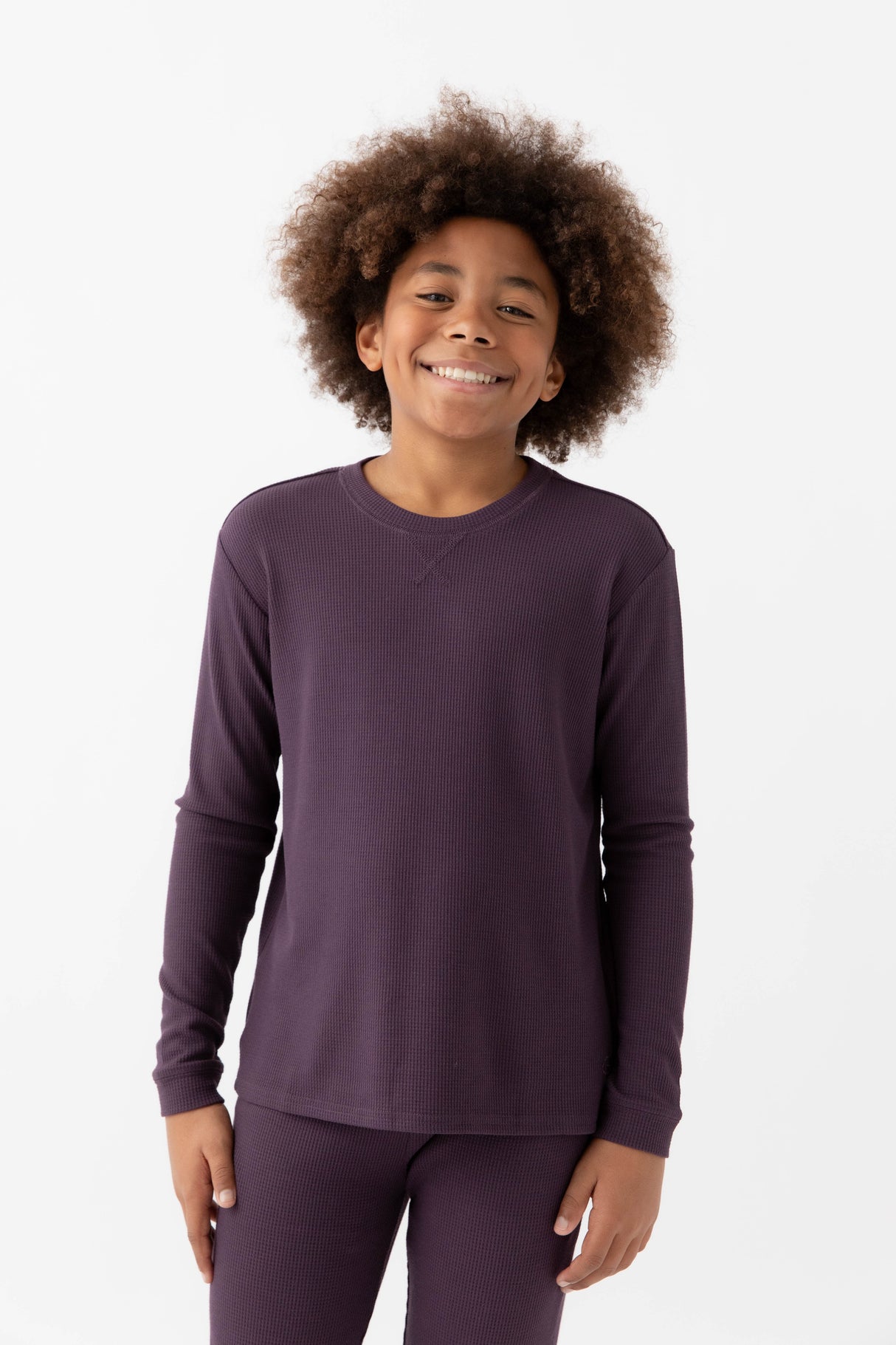Children's Bamboo Waffle Knit Base Layer Long Sleeve from Cozy Earth