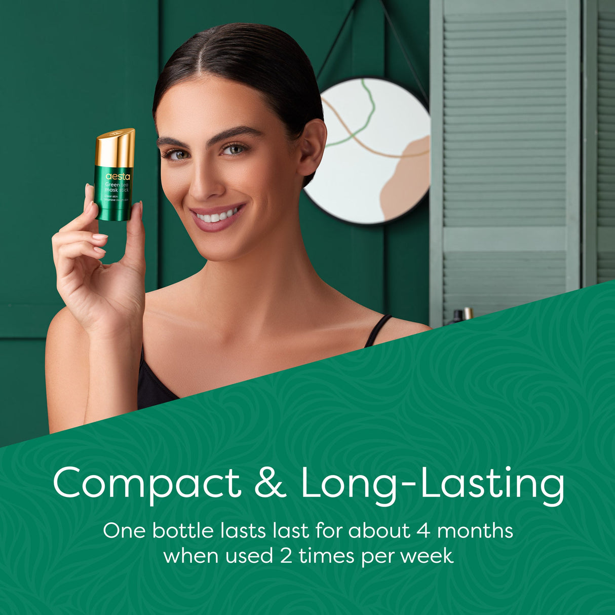 Aesta Green Tea Mask Stick, Gradual Blackhead Remover, Natural Pore-Cleaning, Detoxifying, Nourishing Face Mask: Skin Care Made Simple and Mess-Free | Mask Stick to Last 4 Months | Fits All Skin Types from REATHLETE