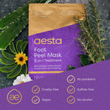 Aesta 3-in-1 Foot Peel Mask, Full-Cycle Foot Care: Revitalizing Mousse + Feet Peeling Mask + Moisturizing Cream | All-Natural Foot Peel Mask for Dry Cracked Feet | Baby Feet Foot Peel Treatment Set from REATHLETE
