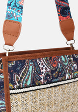 Multi Straw Painted Handbag from London Rag International