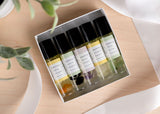 Essential Oils Roll-On with Crystals - set of 5 from Lizush
