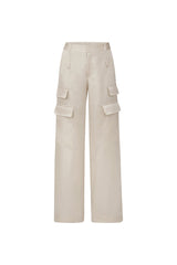 Milan Satin Cargo Pant - Pearl From Noli Yoga