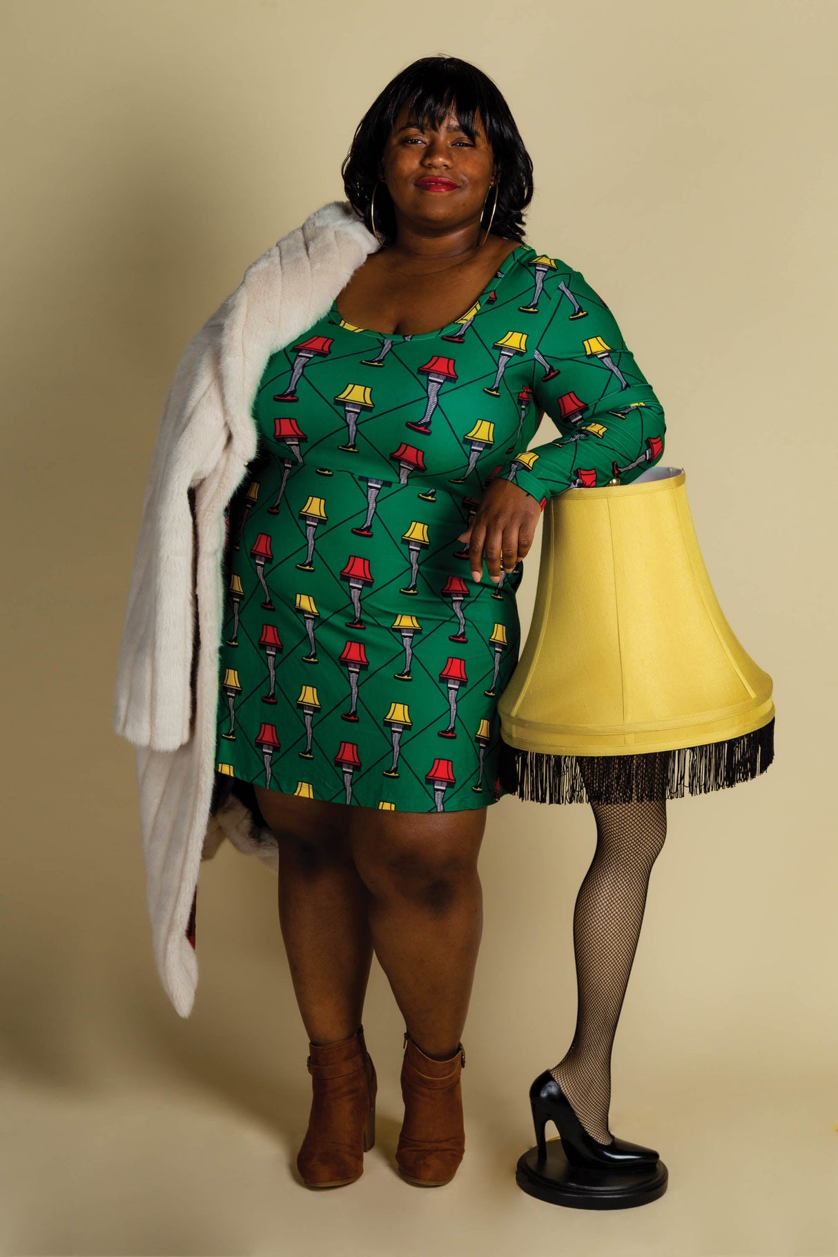 The Fragile | Leg Lamp Christmas Skater Dress from Shinesty