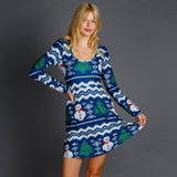 The Eggnog Aficionado | Snowman Print Christmas Skater Dress from Shinesty