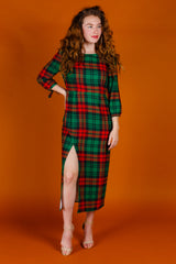 The Lincoln Log Love Lady | Midi Christmas Dress from Shinesty