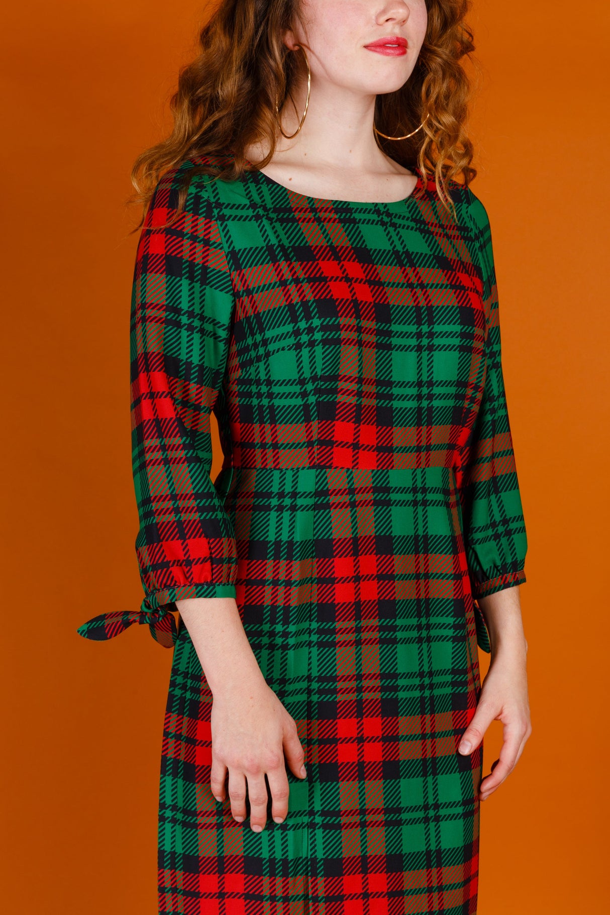 The Lincoln Log Love Lady | Midi Christmas Dress from Shinesty