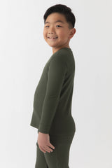 Children's Bamboo Waffle Knit Base Layer Long Sleeve from Cozy Earth