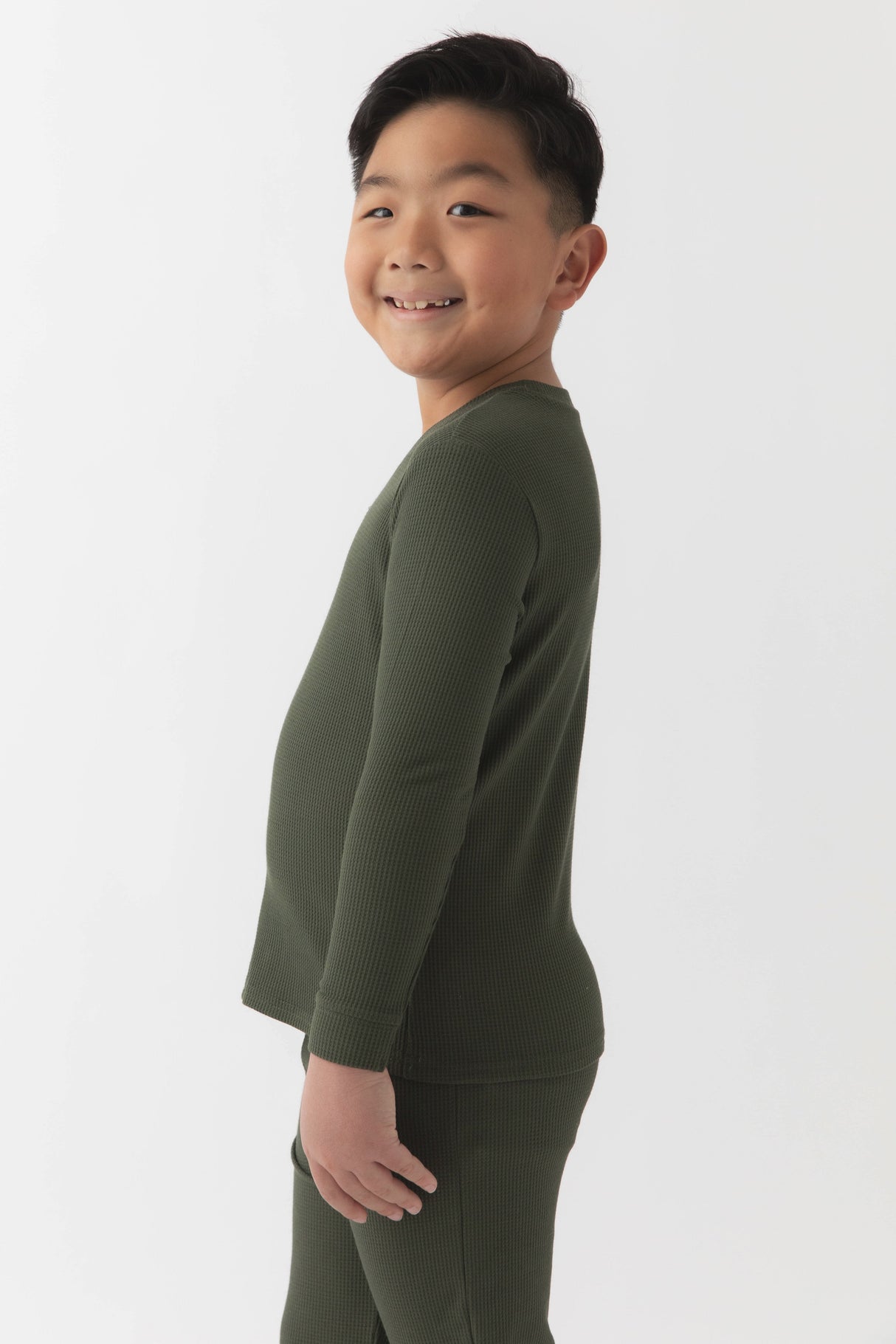 Children's Bamboo Waffle Knit Base Layer Set from Cozy Earth
