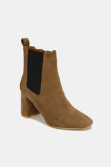 Beast Fashion Faux Suede Block Heel Chelsea Boots with Elastic Side Panel from My Pampered Life Seattle