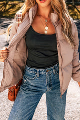 Kamila Zipper Quilted Puffer Jacket from Threaded Pear