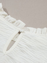 Alluring White Ruffle Blouse from MsDressly