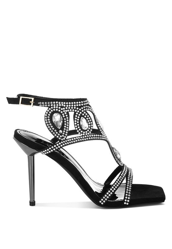 Fialka Diamante & Rhinestones Stiletto Sandals from My Pampered Life Seattle