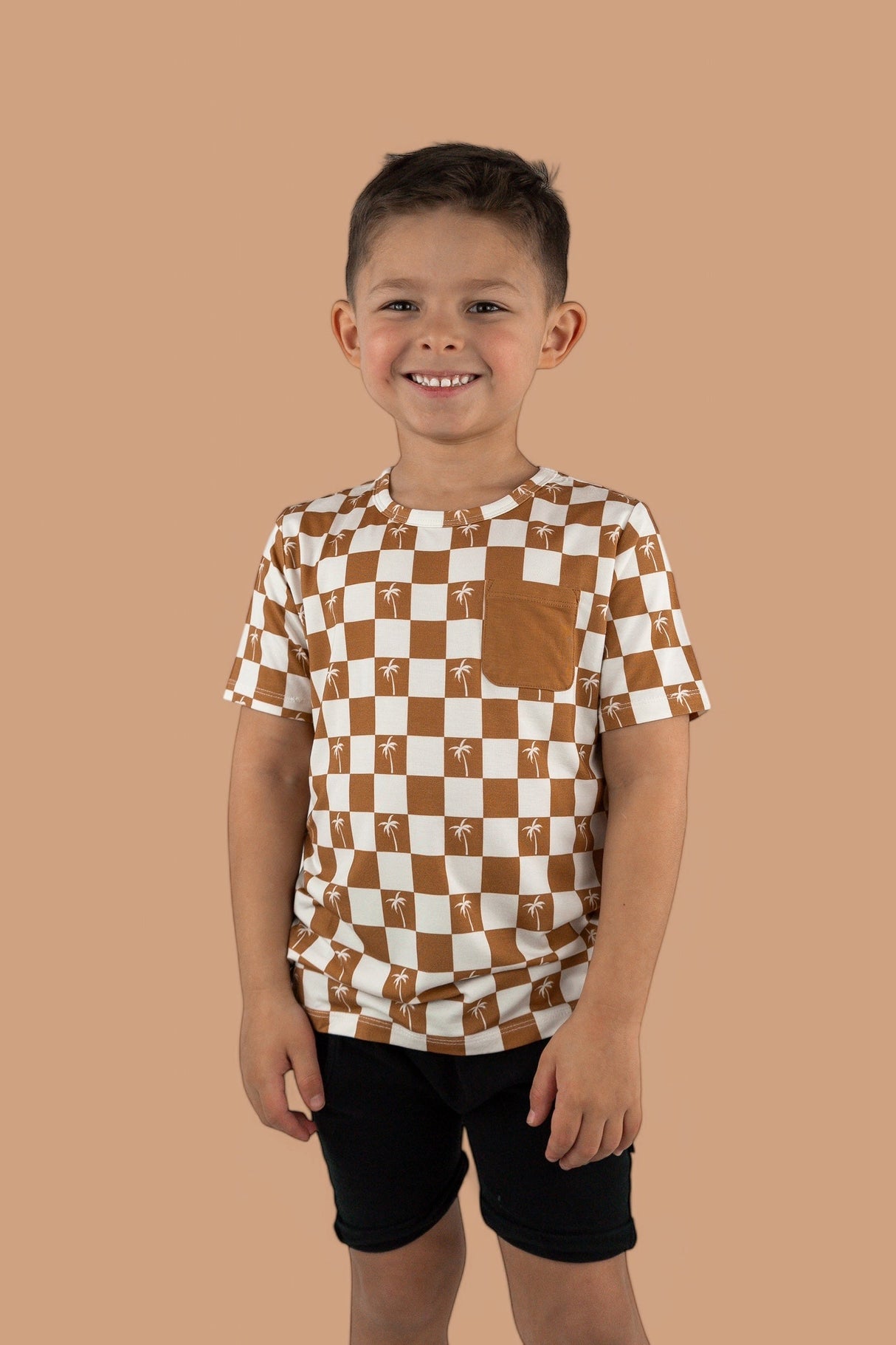 EXCLUSIVE SANDY BEACH CHECKERS DREAM POCKET TEE from DREAM BIG LITTLE CO