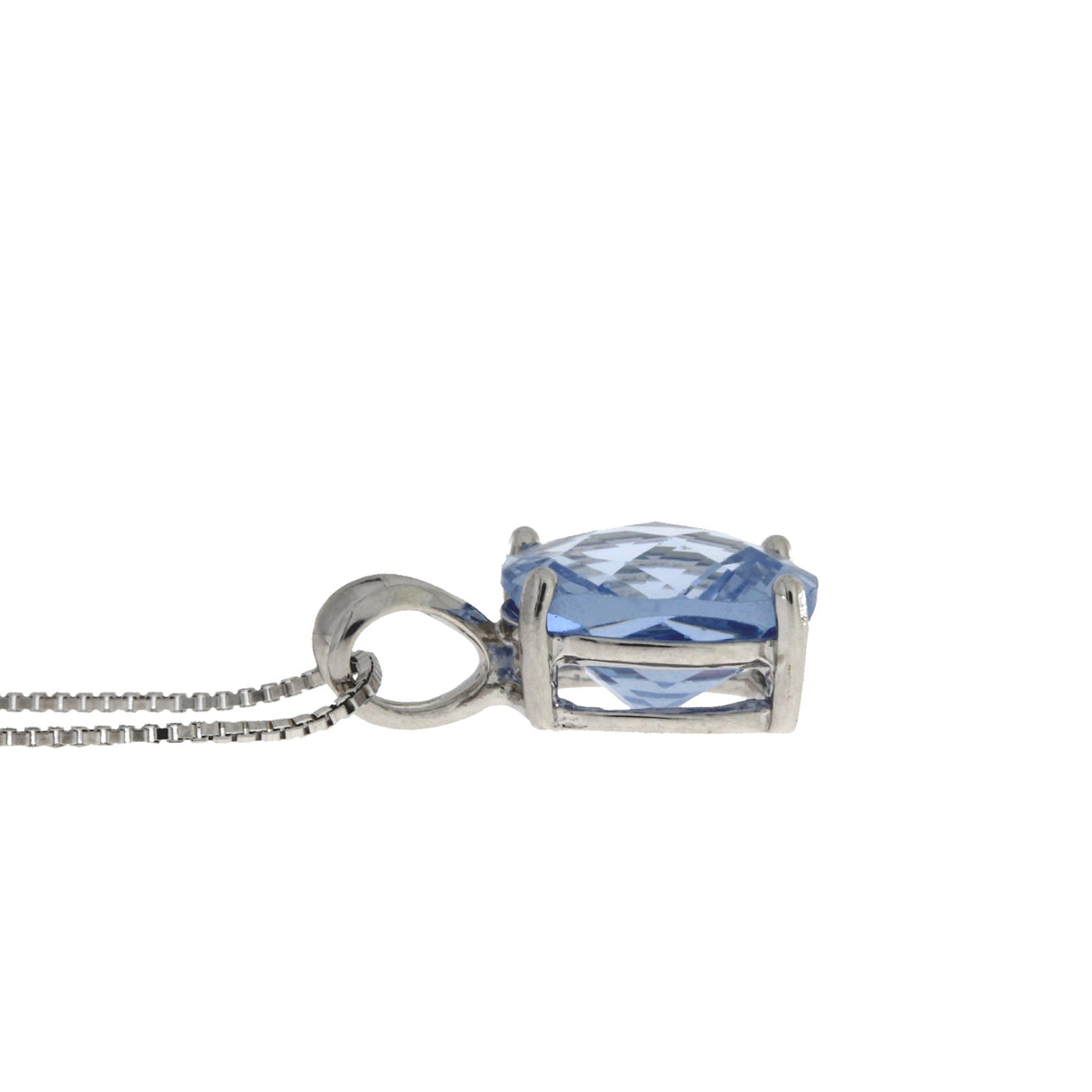 Created Aquamarine Fashion Pendants Sterling Silver from Bids.com