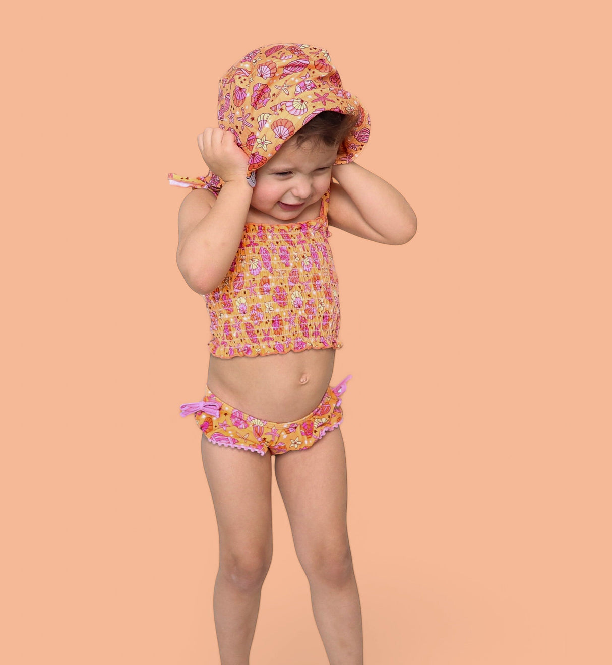 SHELLO SUMMER DREAM SMOCKED TANKINI TWO PIECE SWIM SUIT from DREAM BIG LITTLE CO
