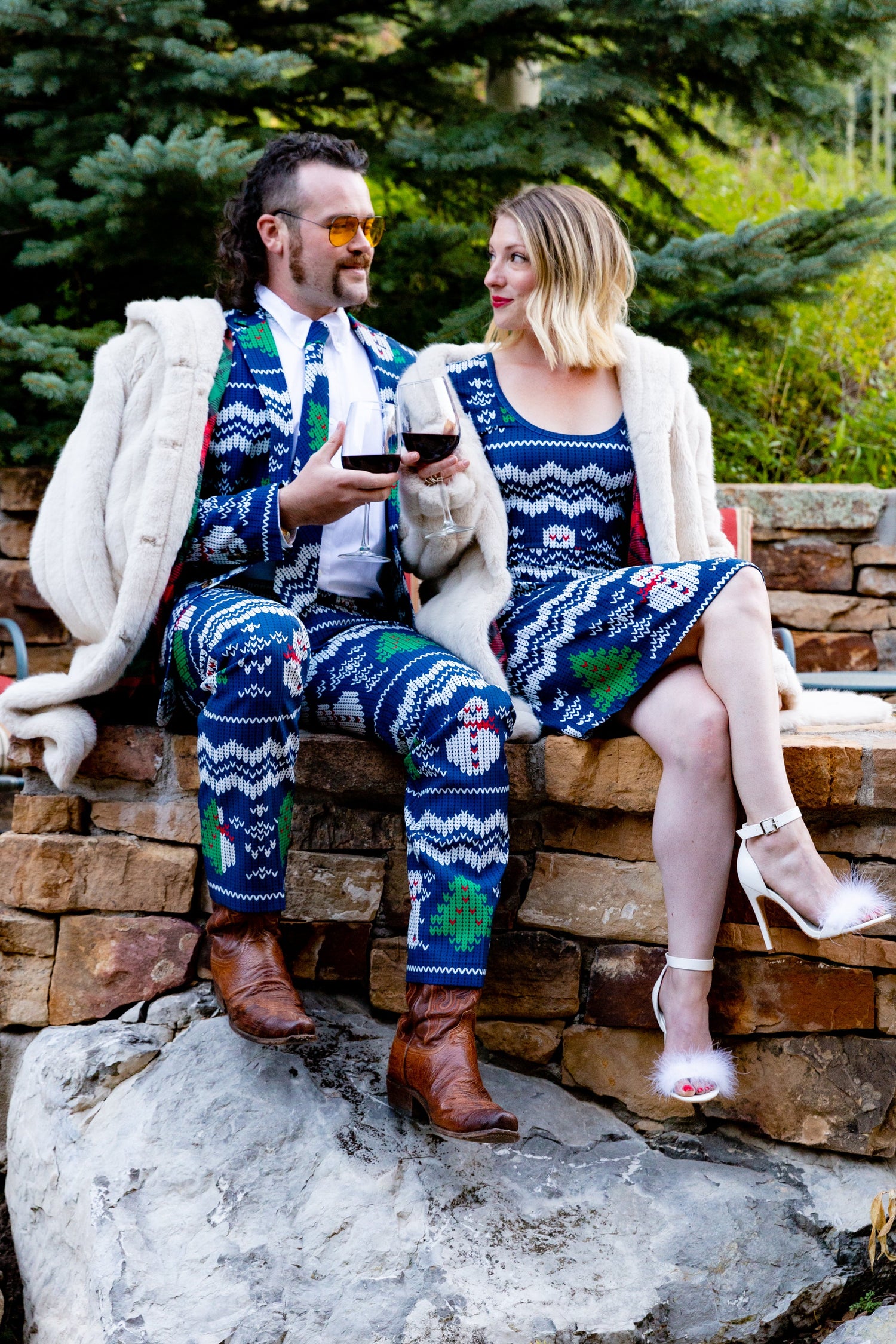 The Eggnog Aficionado | Snowman Print Christmas Skater Dress from Shinesty