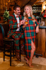 The Lincoln Log Love Lady | Midi Christmas Dress from Shinesty