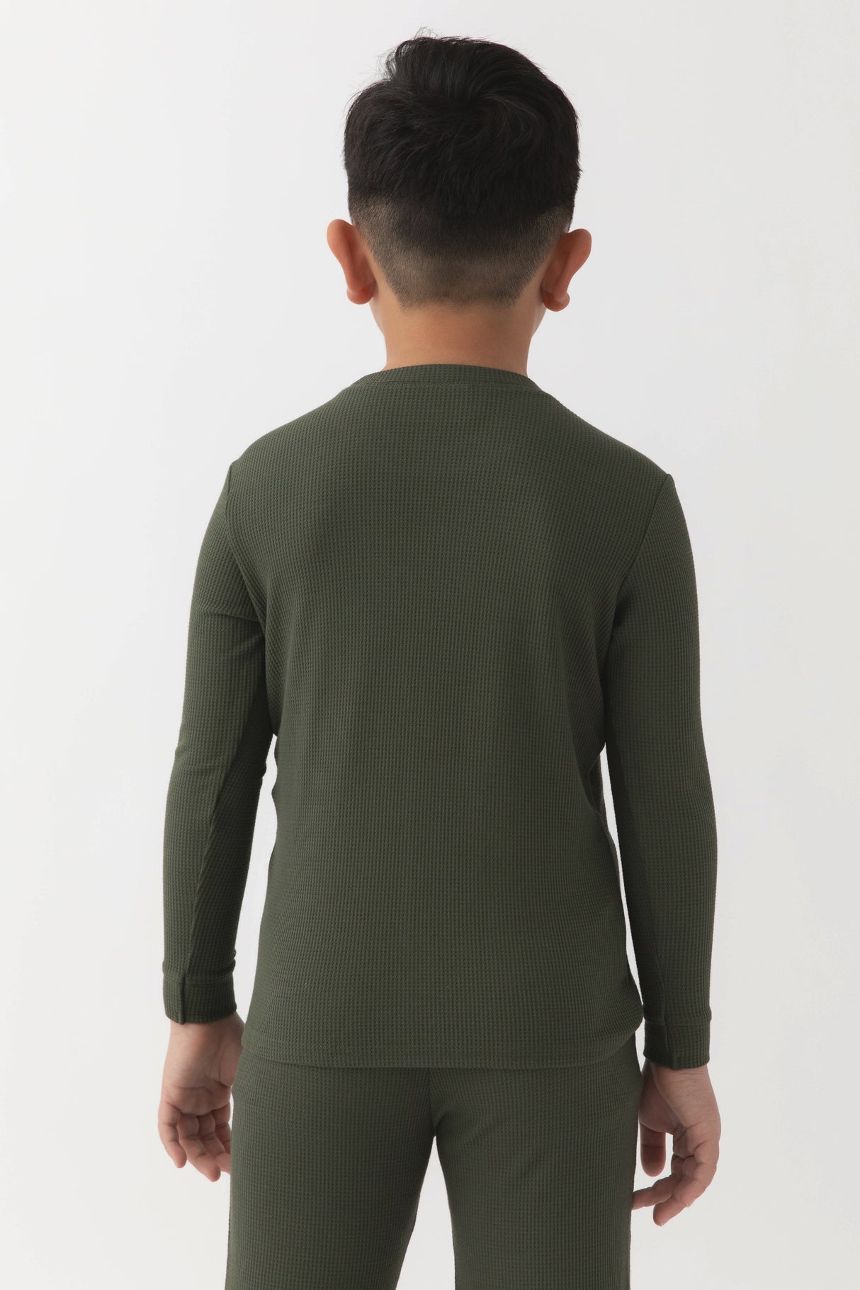 Children's Bamboo Waffle Knit Base Layer Long Sleeve from Cozy Earth