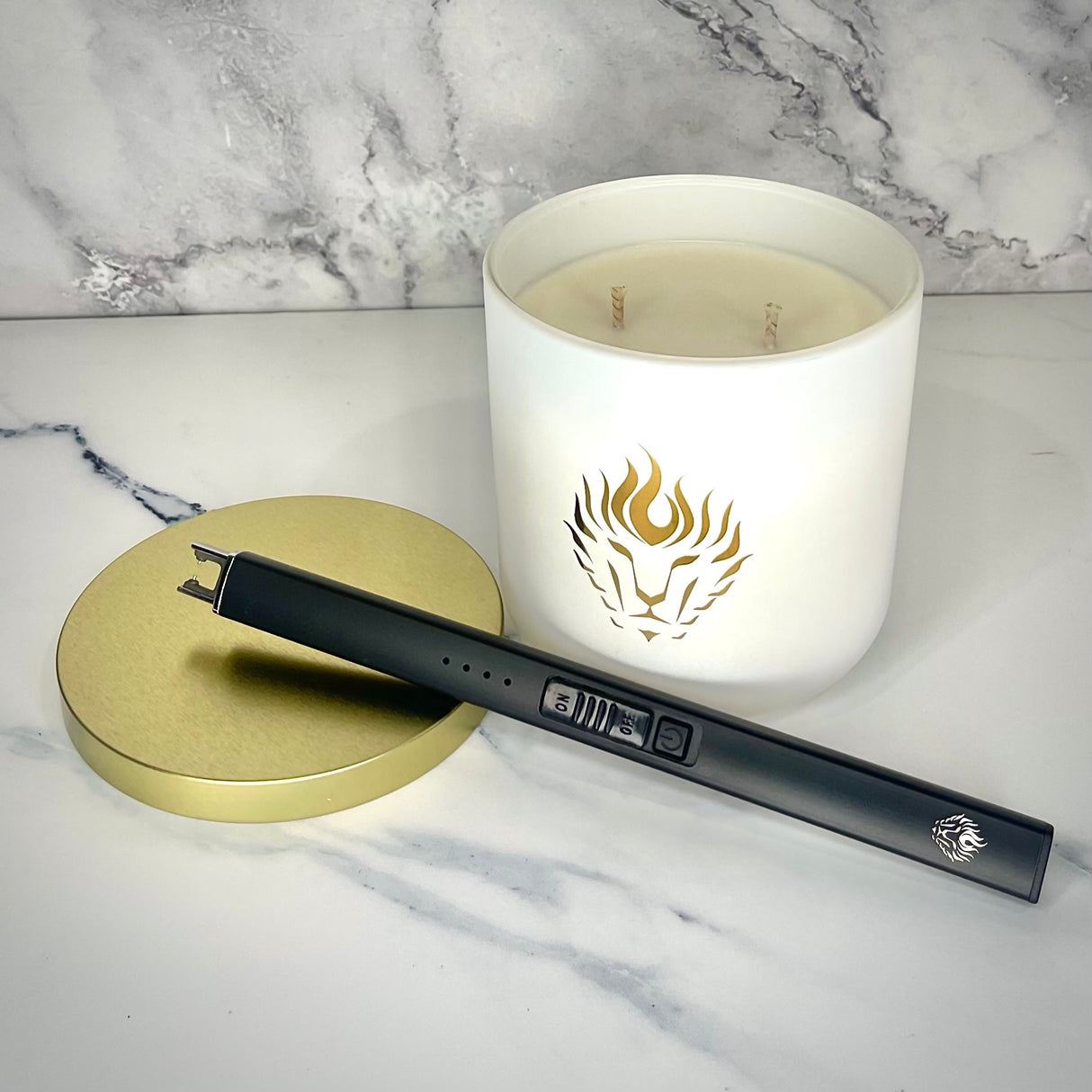 Flameless Plasma Lighter Candle from The Lion's Den Candle Company