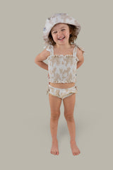 SANDY SHORES DREAM SMOCKED TWO PIECE SWIM SUIT from DREAM BIG LITTLE CO