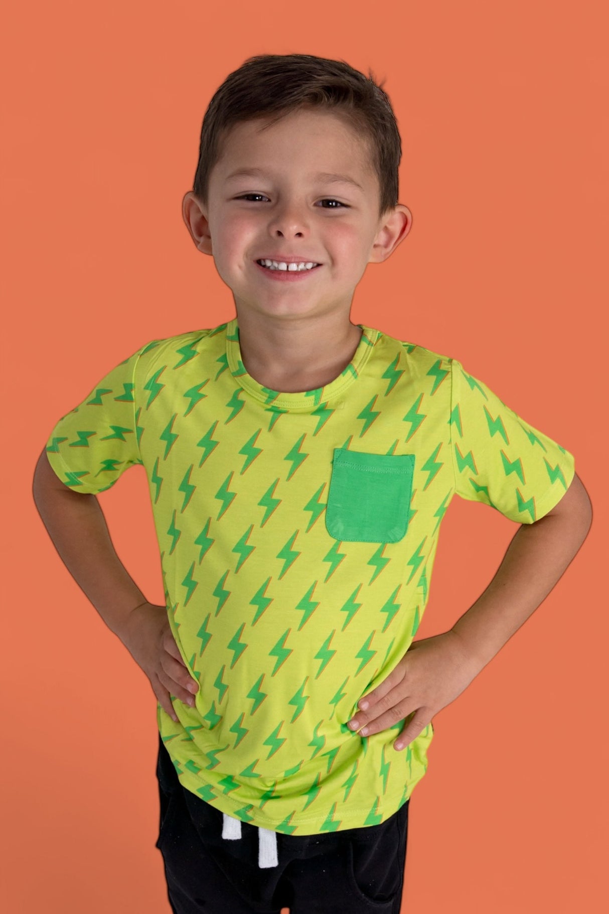 BRIGHT BOLTS DREAM POCKET TEE from DREAM BIG LITTLE CO