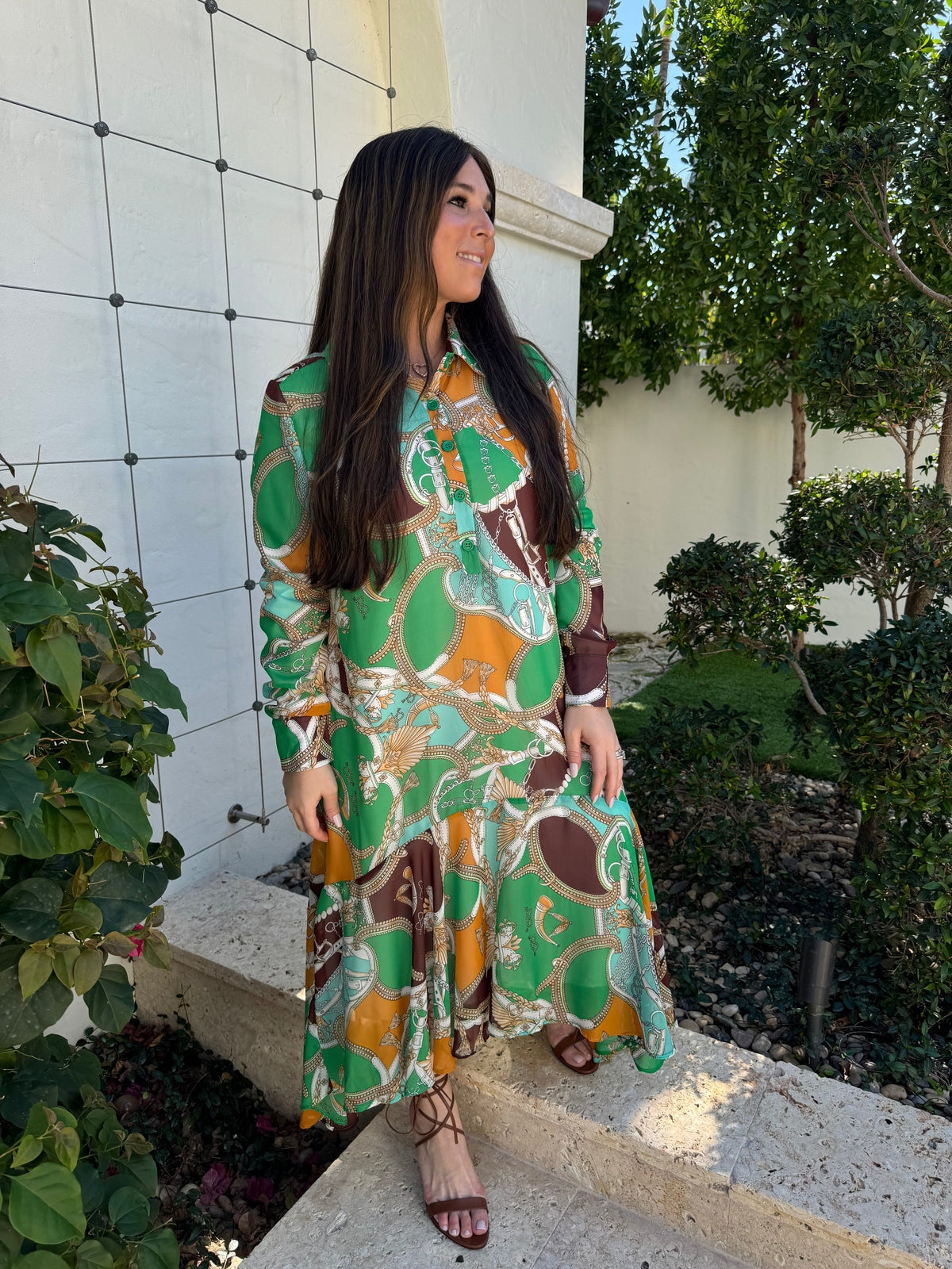 Multi Chain Dress From Drama NYC Plus