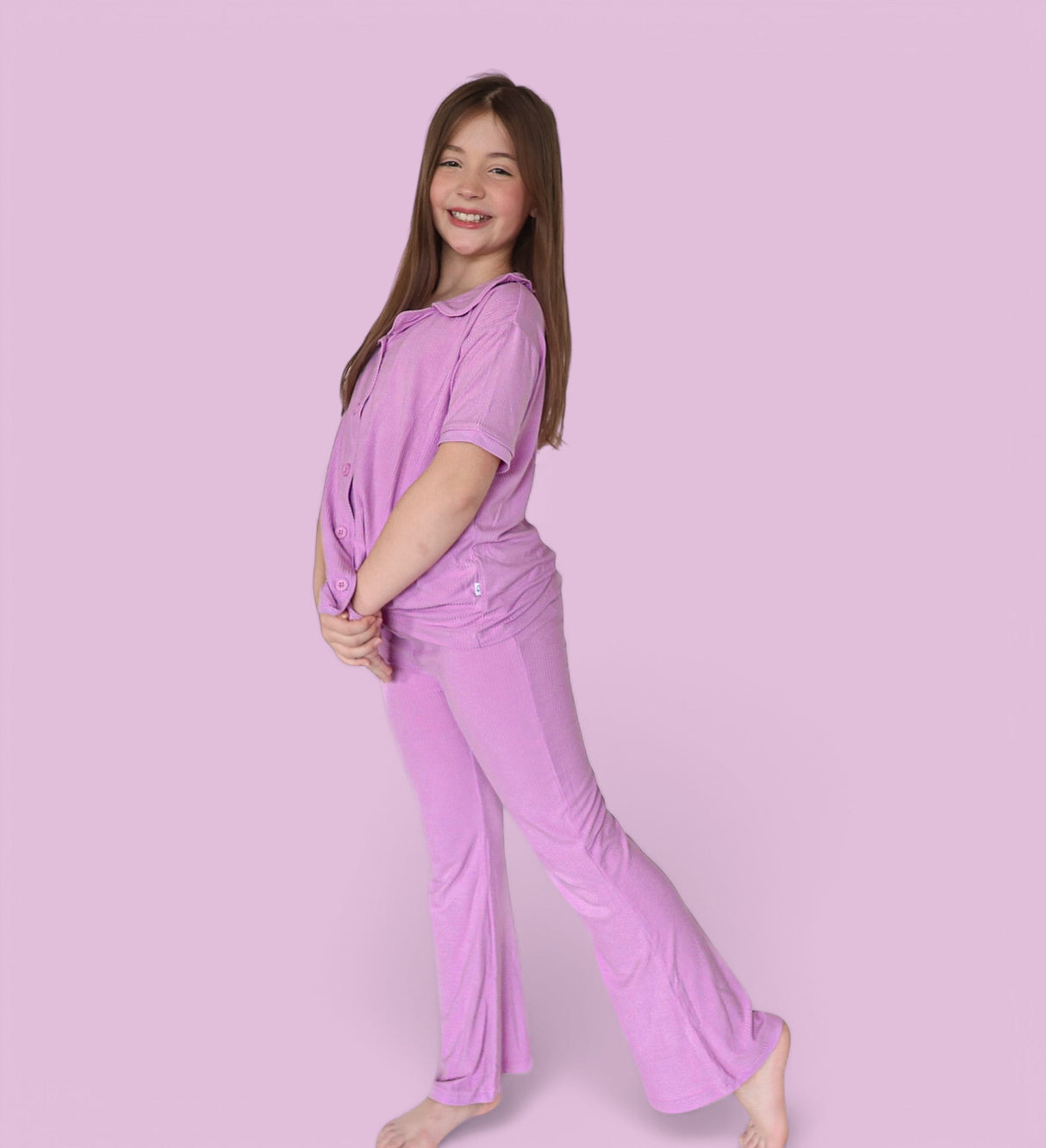 FOREVER LILAC RIB DREAM GIRL'S FLARE SET from DREAM BIG LITTLE CO