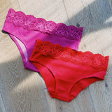 Cotton Lace Hipster 2 Pack Underwear from The Bra Lab
