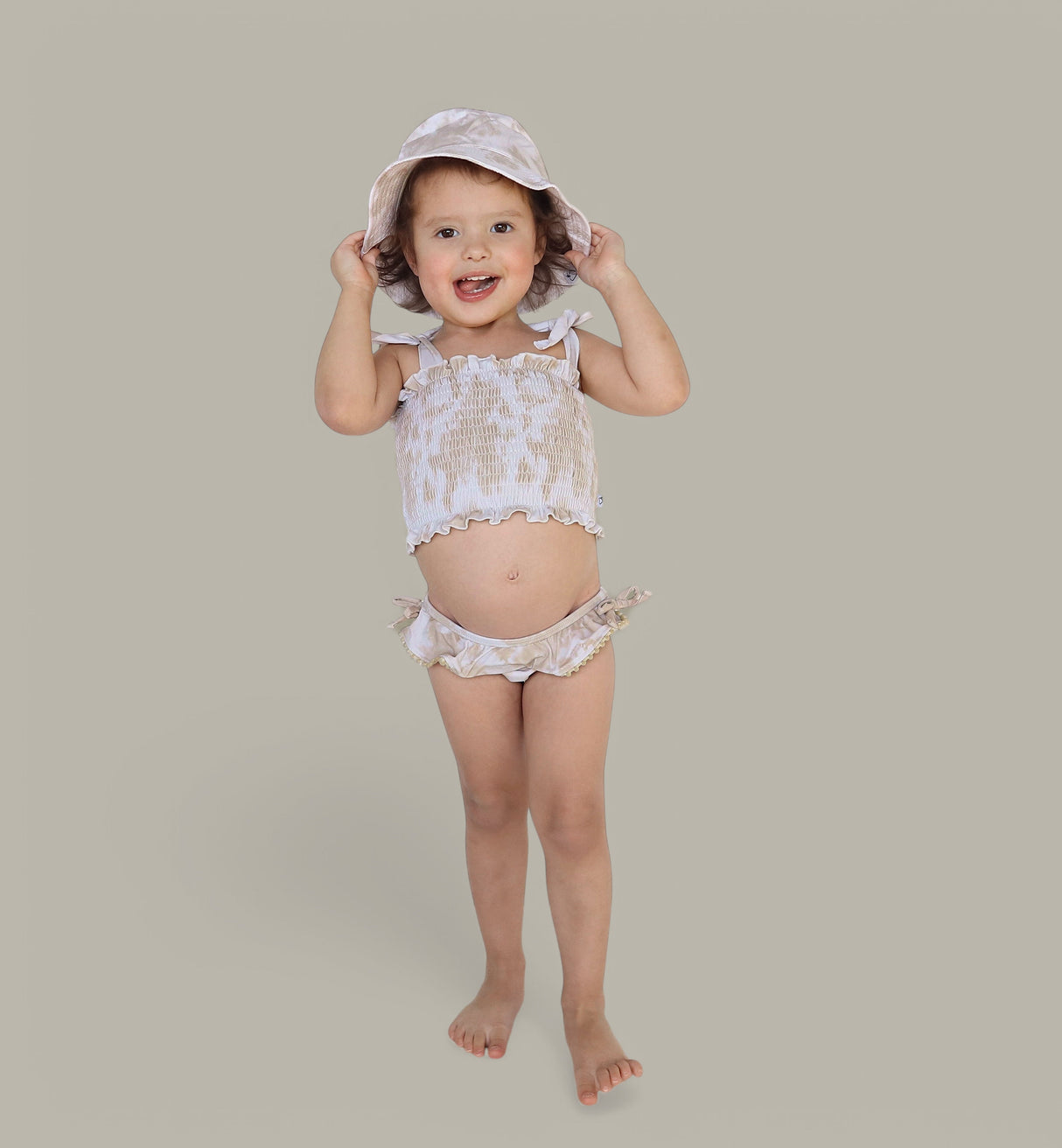 SANDY SHORES DREAM SMOCKED TWO PIECE SWIM SUIT from DREAM BIG LITTLE CO