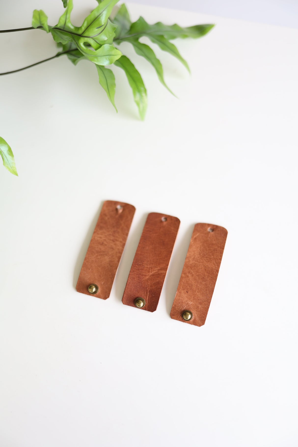 Leather Cord Keepers - set of 3 from Jubilee Trading Company