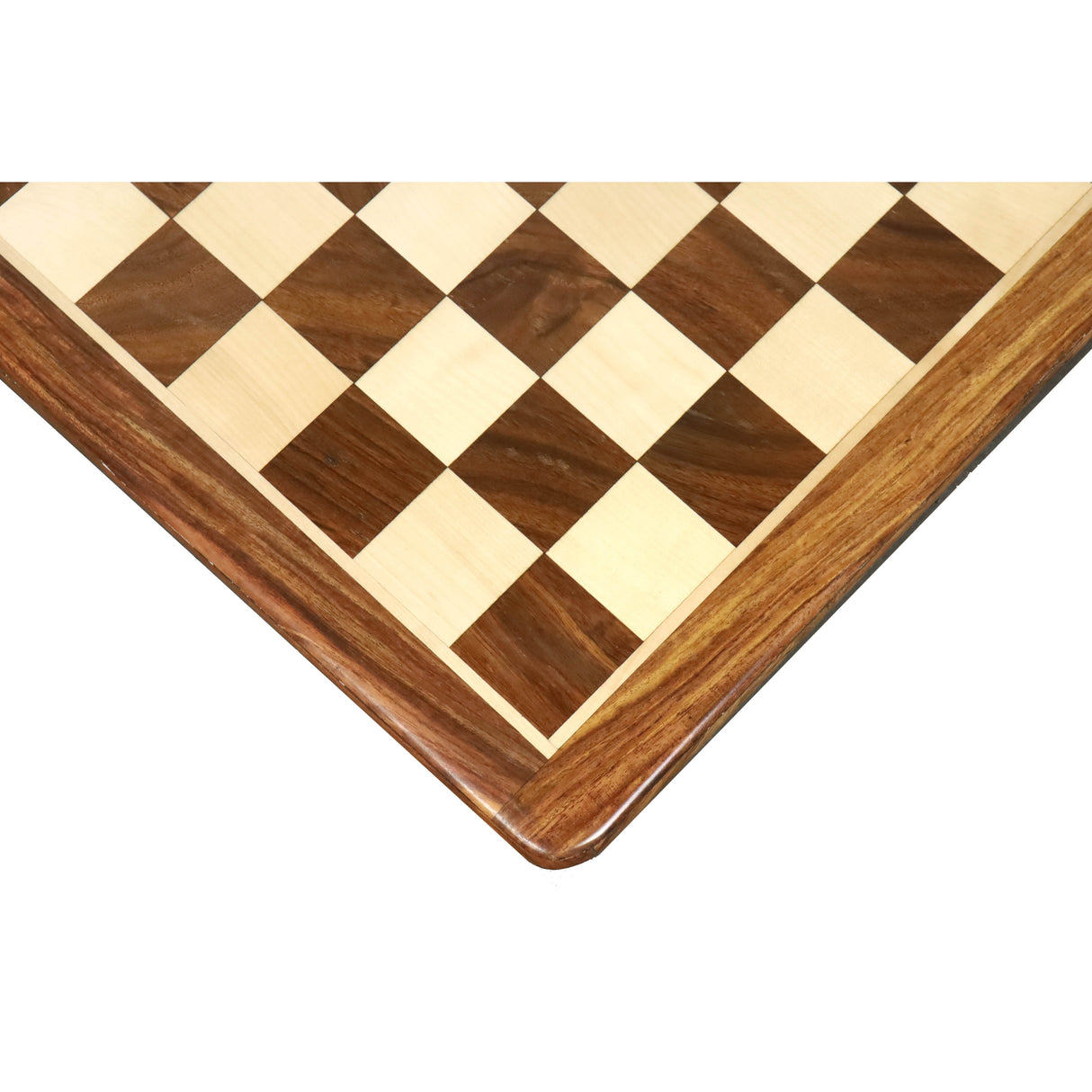 21 inches Large Chess board in Golden Rosewood & Maple Wood - 55 mm Square from Royal Chess Mall