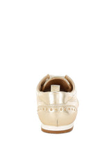 Yorika Studded Metallic Pleather Sneakers from My Pampered Life Seattle