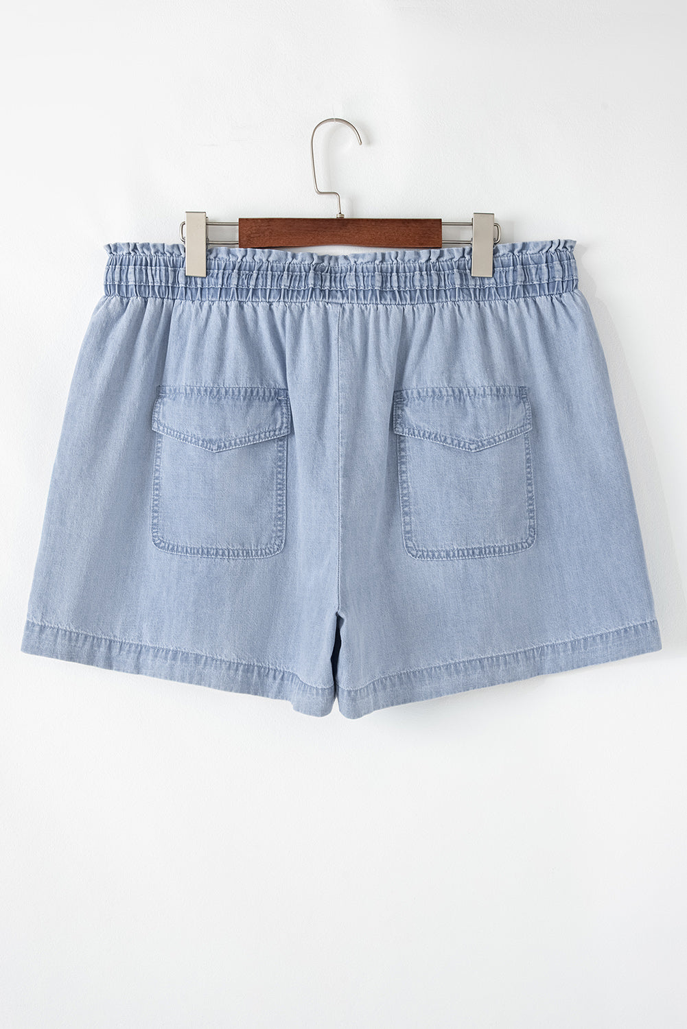 Kimberly Plus Size Drawstring High Waist Denim Shorts from Threaded Pear