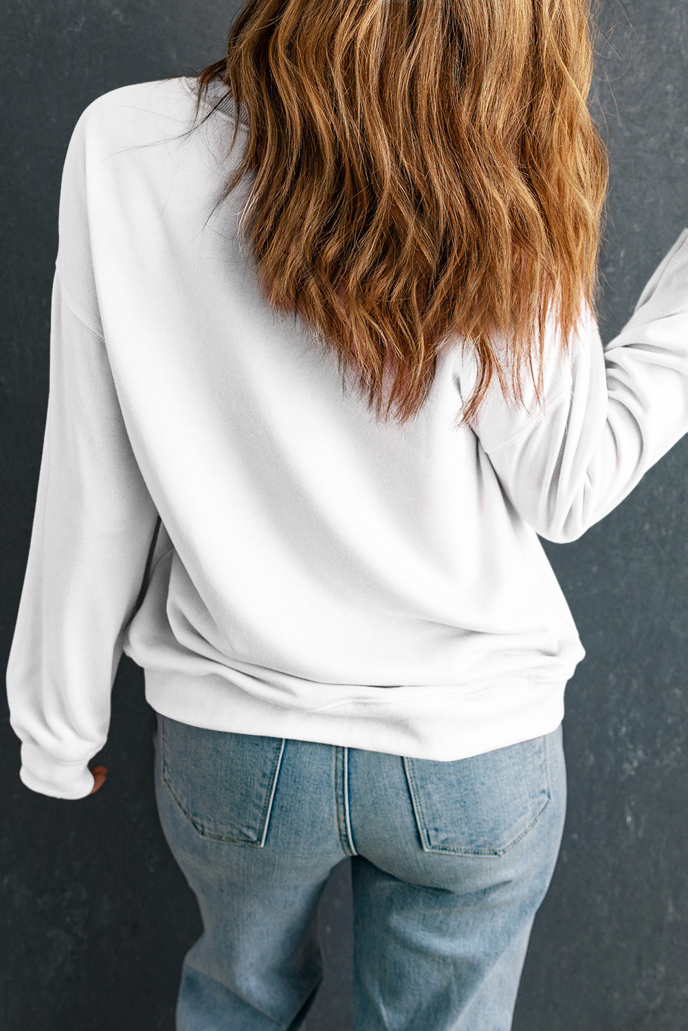 Beige FLANNELS PUMPKINS BONFIRES Graphic Drop Shoulder Sweatshirt from MsDressly