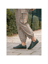 Men's Bottle Green Barefoot Sneakers from Atlantis Handmade Shoes