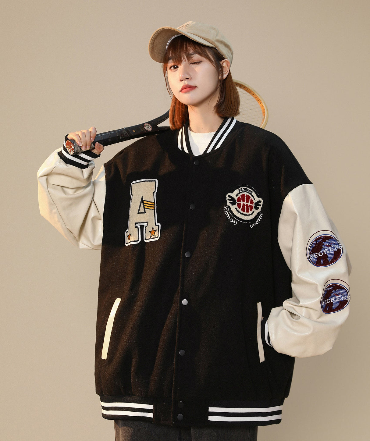 Women's Regress Varsity Jacket from Niepce Inc