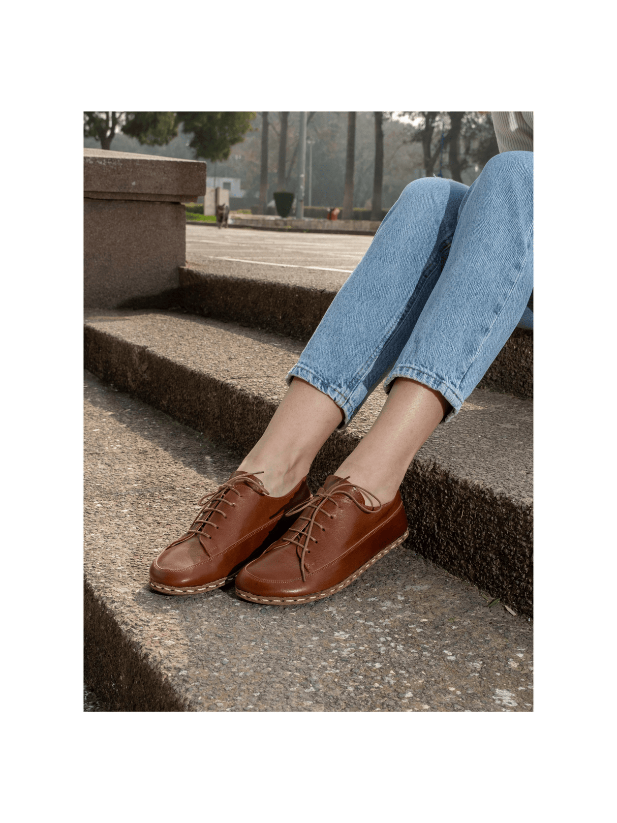Men's Brown Barefoot Sneakers From Atlantis Handmade Shoes