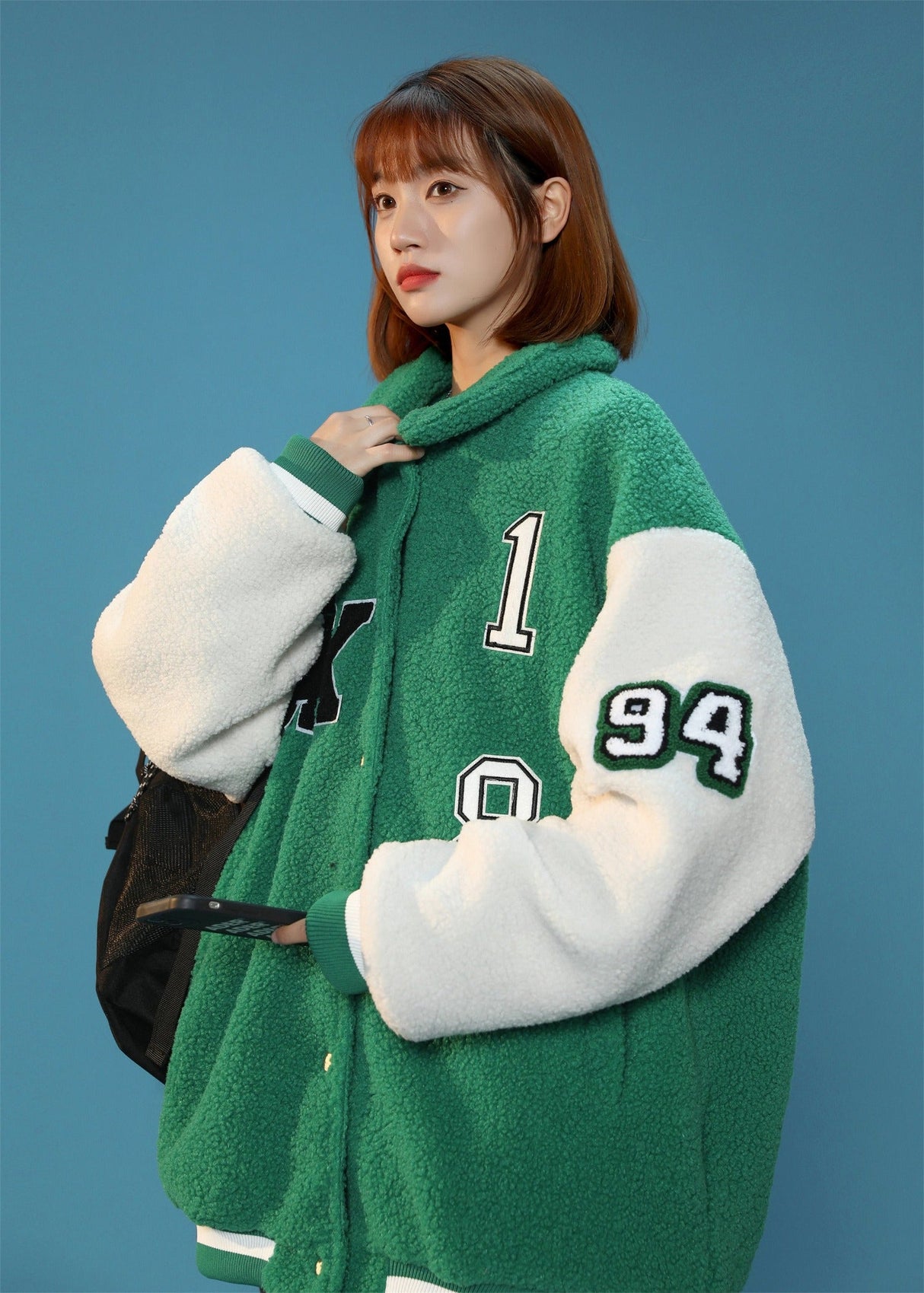 Women's Year 94 Furry Varsity Jacket from Niepce Inc