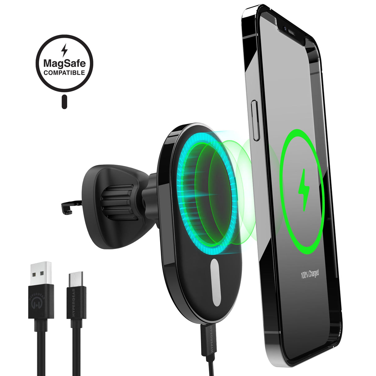 HyperGear MagVent Wireless Car Charging Mount for iPhone 13 from Jupiter Gear Home