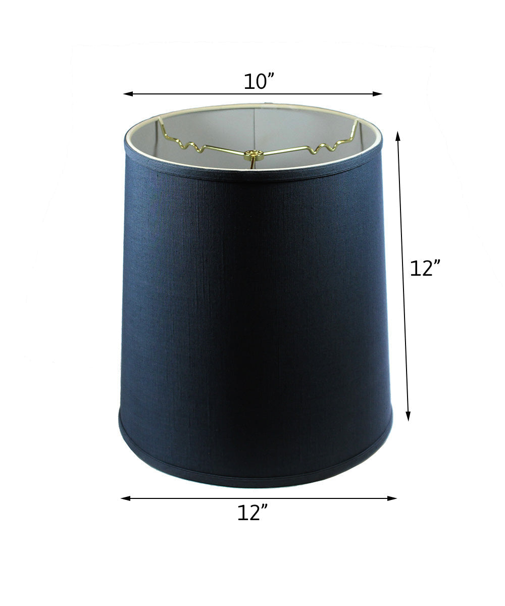 Drum Lamp Shade Textured Slate Navy Blue 12"W x 12"H From LampsUSA