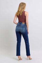 Judy Blue Full Size Washed Straight Leg Jeans with Pockets from Enfance-Heureuse