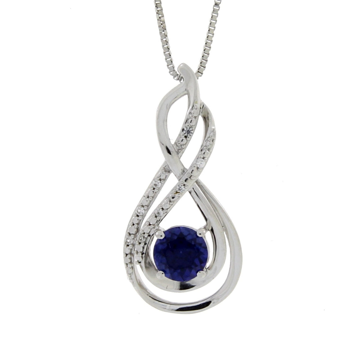 Created Sapphire Fashion Pendants Sterling Silver from Bids.com