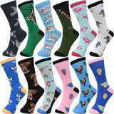 30-Pairs Women's Fun Patterned Cotton-Blend Crew Socks Assorted Pairs from PremiumBrandGoods