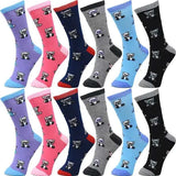 30-Pairs Women's Fun Patterned Cotton-Blend Crew Socks Assorted Pairs from PremiumBrandGoods